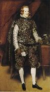 Diego Velazquez Portrait of Philip IV of Spain in Brwon and Silver oil painting reproduction